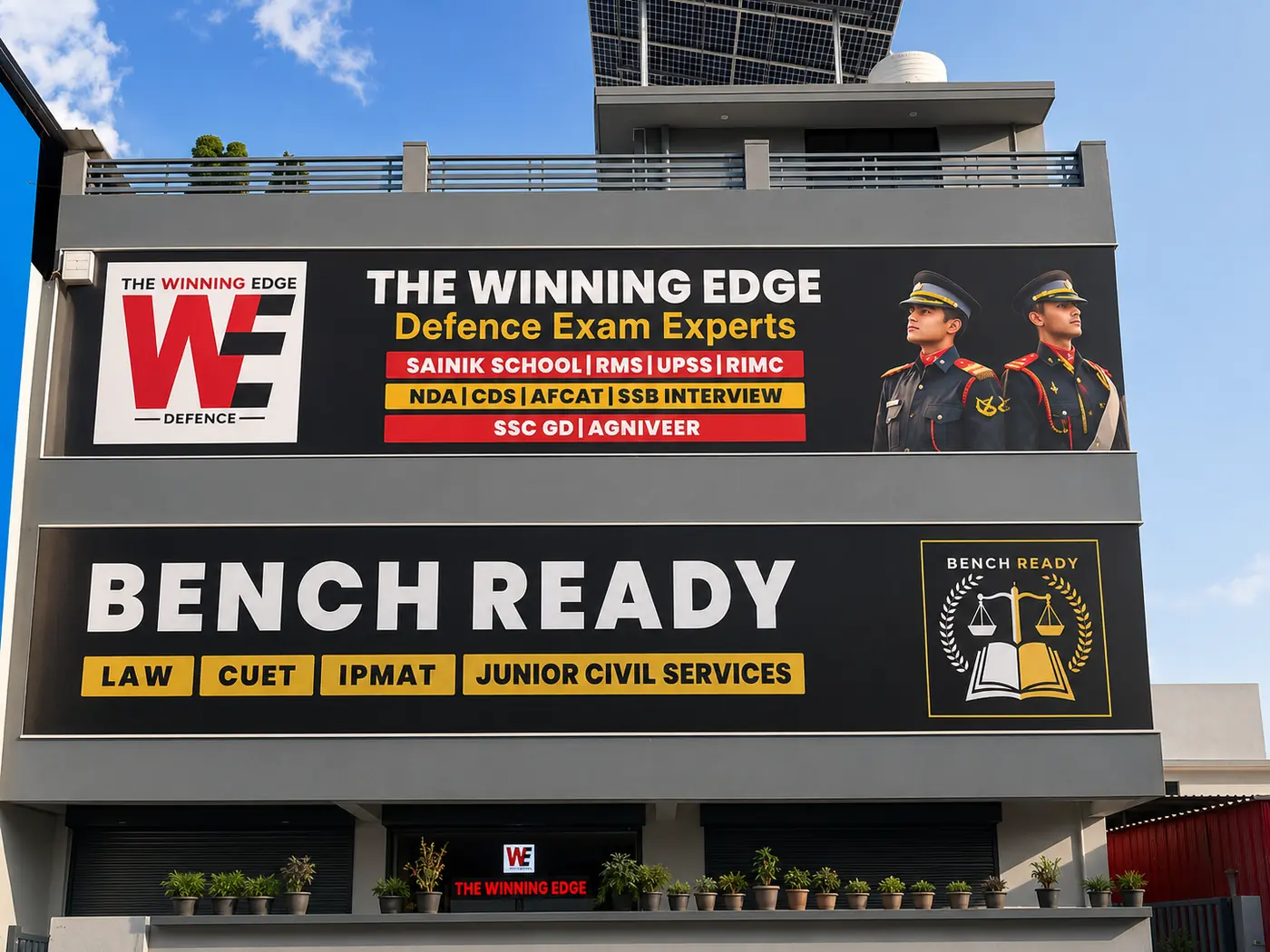 The Winning Edge Defence Academy — building signage, Dehradun
